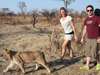 Ashley Groenevelt - walking with lions at Victoria Falls